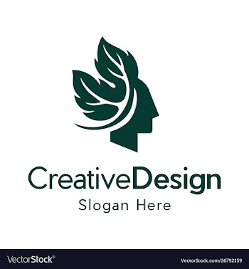 Head human vegetable creative business logo vector image