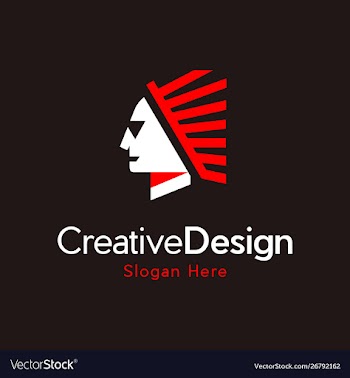 Head indian apache creative logo vector image