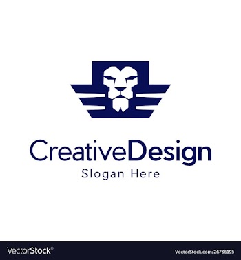 Head lion wings freedom creative logo design vector image