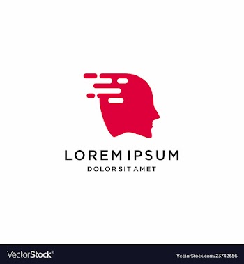 Head man logo fast delivery icon download vector image