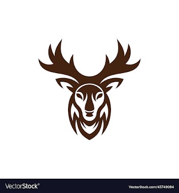 head moose animal logo