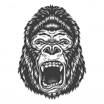 Head of gorilla Free Vector