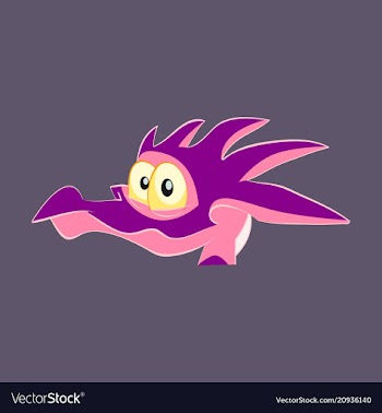 Head of little cartoon dragon with sad face vector image