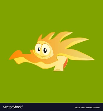 Head of little cartoon dragon with sad face vector image