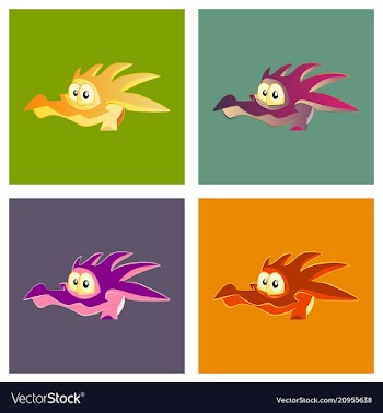 Head of little cartoon dragon with sad face vector image