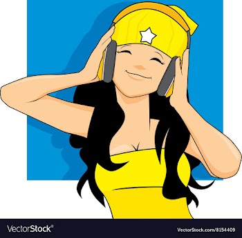Head Phone Girl vector image