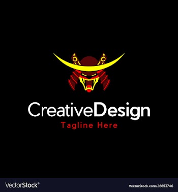 Head ronin creative logo vector image