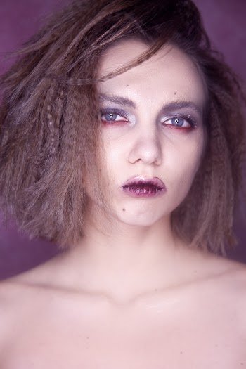 Head Shot Of Woman With Makeup