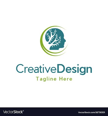 Head tree brain medical creative logo design vector image