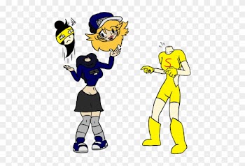 Headless Blu And Stretch By Frazamatron - Headless Girl Cartoon Png
