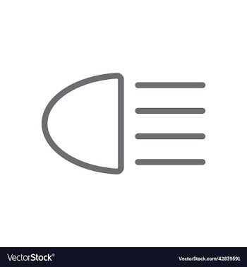 headlight signal line art icon