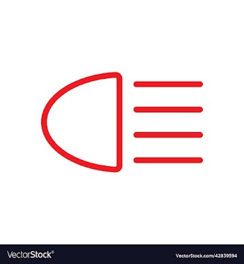 headlight signal line art icon or logo