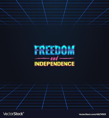 headline signboard text freedom and independence