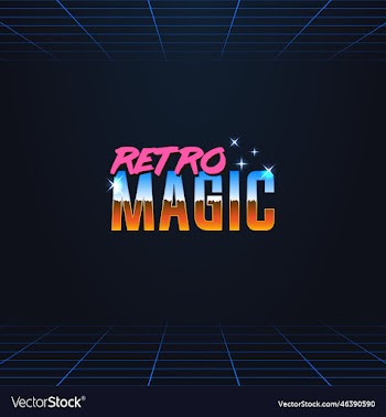 headline signboard text retro magic