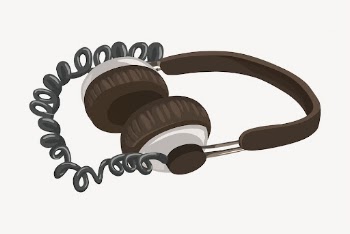 Headphones collage element, entertainment illustration | Free PSD - rawpixel