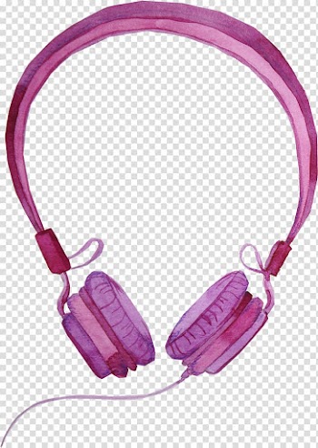 Headphones Drawing Electronic Products, Purple Headphones transparent background PNG clipart