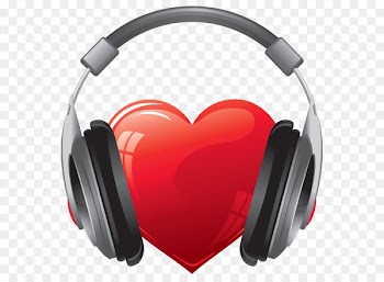 Headphones Heart Clip art - Heart with Headphones PNG Clipart Image 