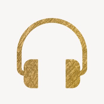 Headphones, music gold icon, glittery | Free Icons - rawpixel