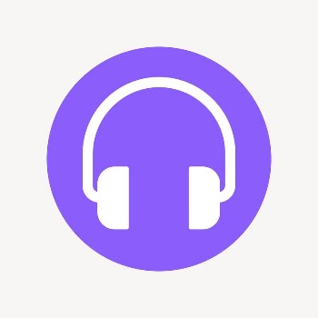 Headphones, music icon badge, flat | Free Icons - rawpixel