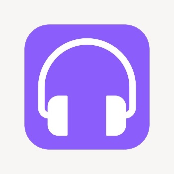 Headphones, music icon, flat square | Free Icons - rawpixel