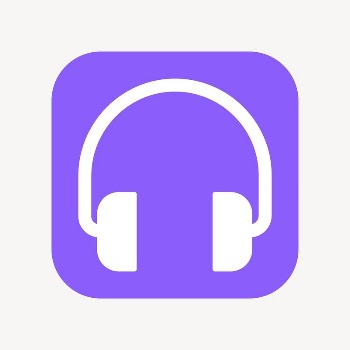 Headphones, music icon, flat square | Free Icons - rawpixel