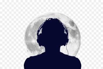 Headphones Silhouette Photography - Moonlight man 