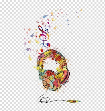 Headphones , T-shirt Microphone Headphones Watercolor painting, Color Headphones notes transparent background PNG clipart