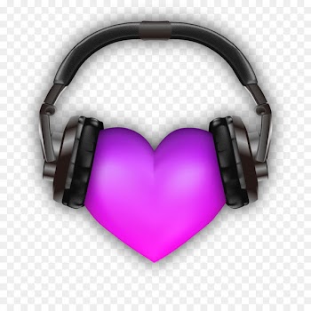 Headphones Three-dimensional space Heart Drawing - Vector rock heart 