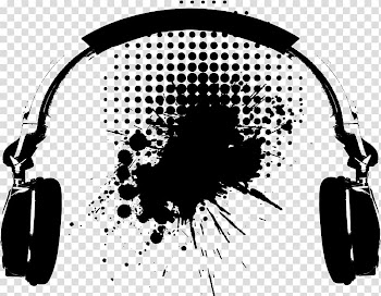 Headphones Wireless speaker Stereophonic sound Birthday, Black music on headphones transparent background PNG clipart