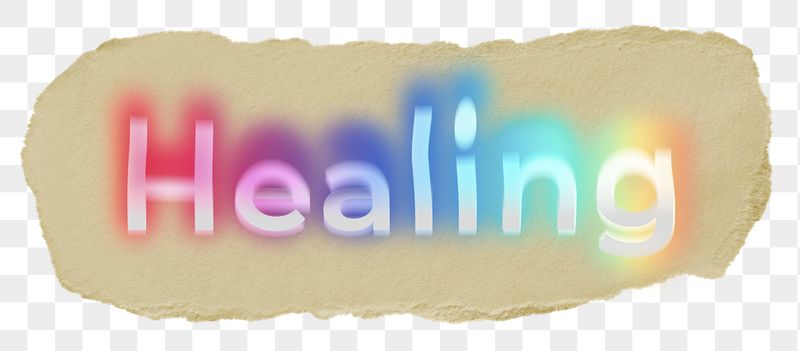 Healing png ripped paper word | Free PNG - rawpixel