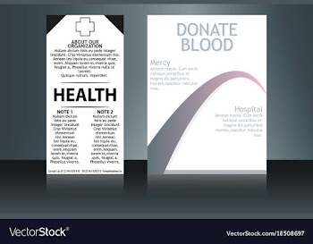Health care and medical poster brochure flyer vector image