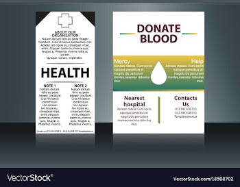 Health care and medical poster brochure flyer vector image