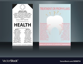 Health care and medical poster brochure flyer vector image
