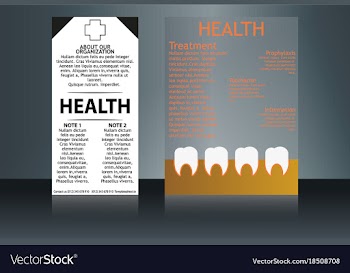Health care and medical poster brochure flyer vector image