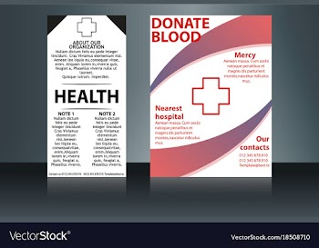 Health care and medical poster brochure flyer vector image