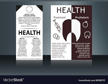 Health care and medical poster brochure flyer vector image