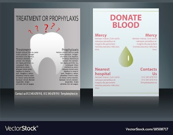 Health care and medical poster brochure flyer vector image