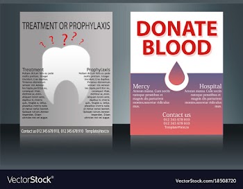 Health care and medical poster brochure flyer vector image