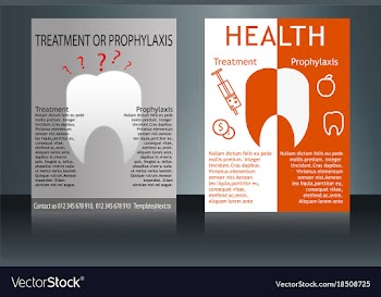 Health care and medical poster brochure flyer vector image