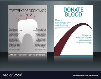 Health care and medical poster brochure flyer vector image