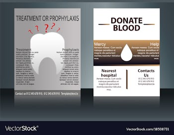 Health care and medical poster brochure flyer vector image