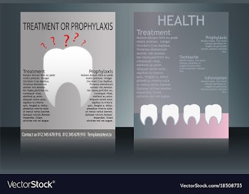 Health care and medical poster brochure flyer vector image