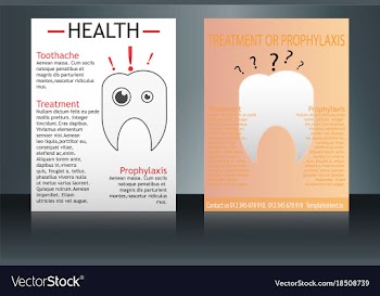Health care and medical poster brochure flyer vector image
