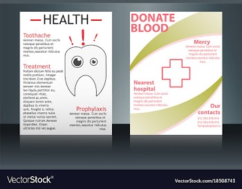 Health care and medical poster brochure flyer vector image