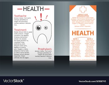 Health care and medical poster brochure flyer vector image