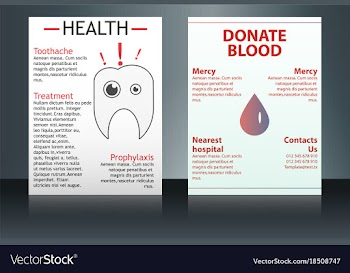 Health care and medical poster brochure flyer vector image