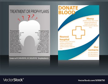 Health care and medical poster brochure flyer vector image