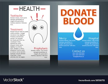 Health care and medical poster brochure flyer vector image