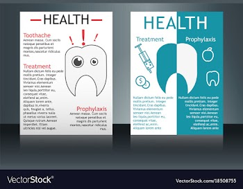 Health care and medical poster brochure flyer vector image