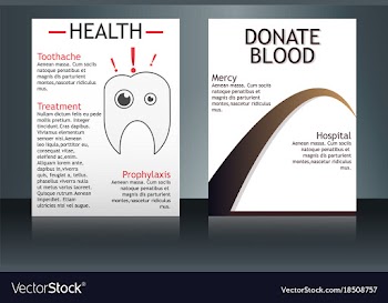 Health care and medical poster brochure flyer vector image